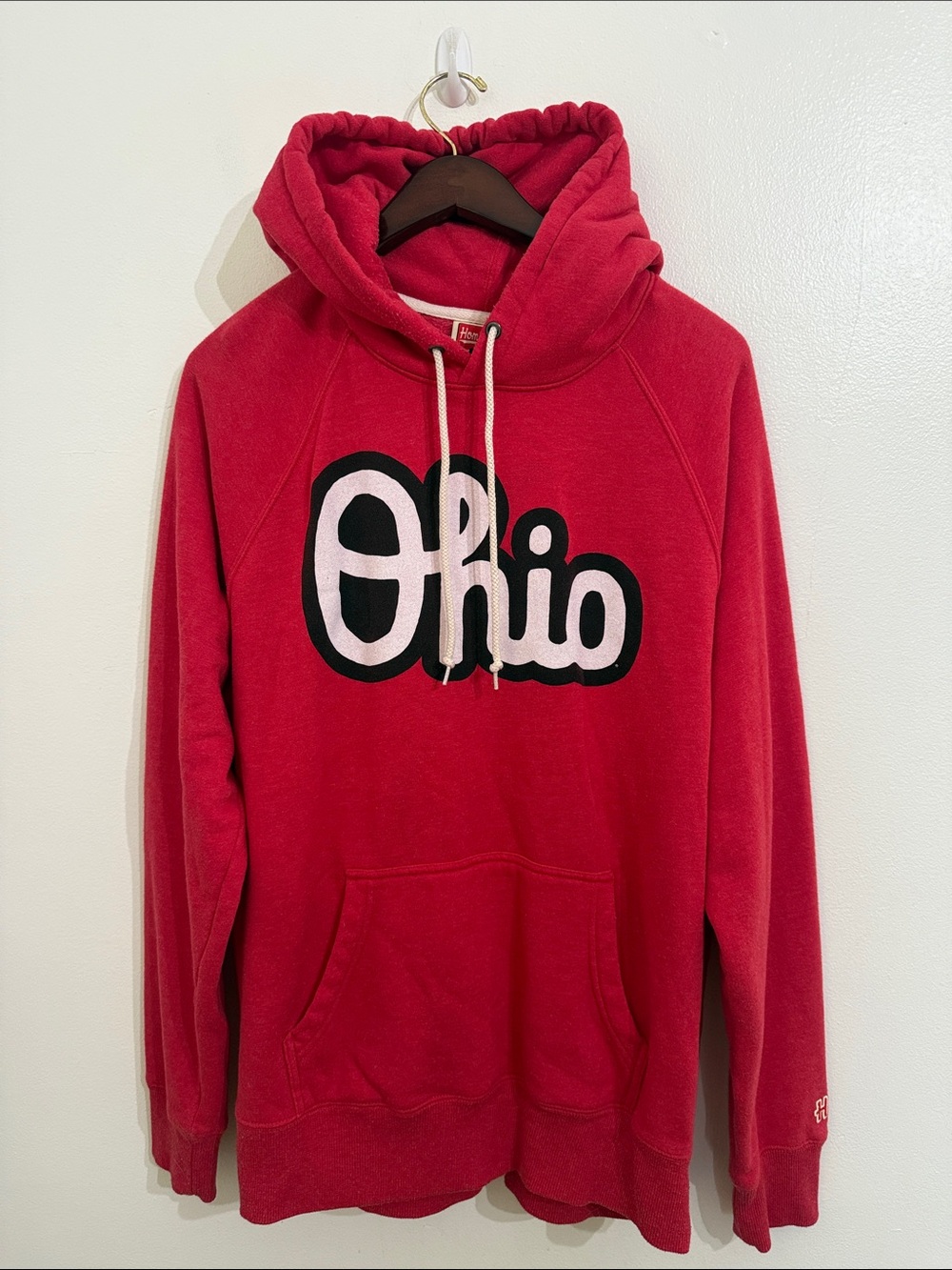 Homage Ohio Hoodie Sweatshirt Mens Large Red